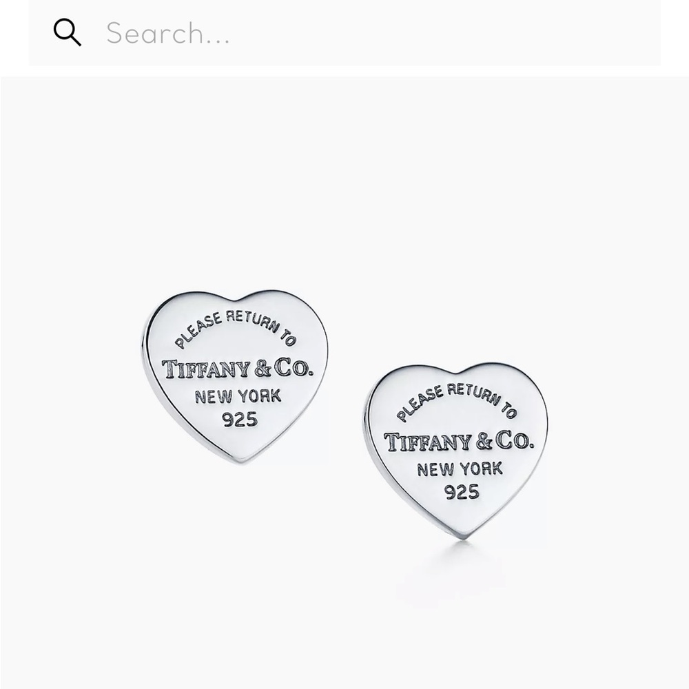 Authentic Tiffany’s heart tag stud earrings